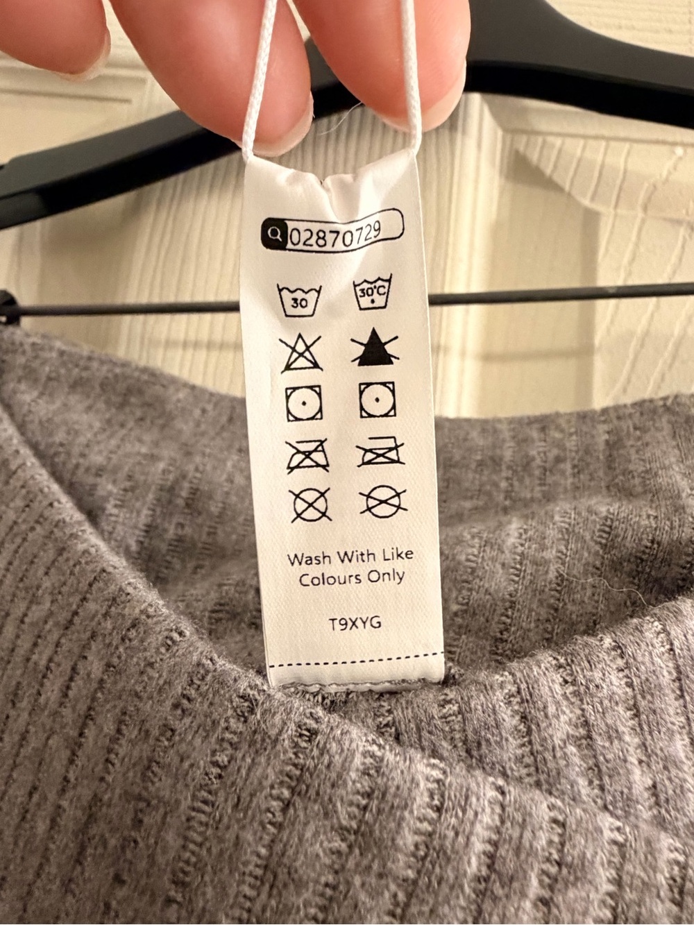 HALARA XL Ribbed Knit Leggings in Light Gray - Picture 6 of 7